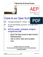 Come To Our Open SLAL Event!: On in