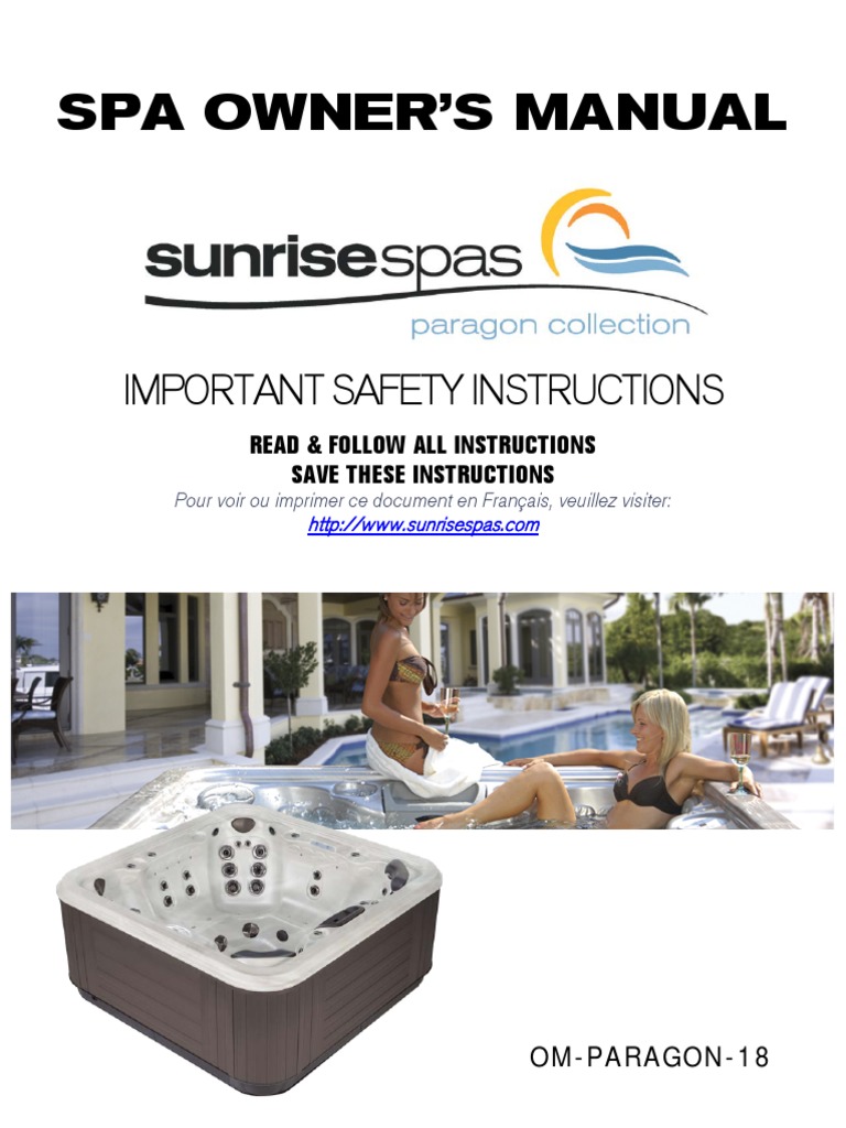 Spa Owner'S Manual: Important Safety Instructions | PDF | Pump | Fuse