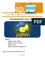 Programación con Python - Ejercicios resueltos con cadenas, funciones matemáticas, condicionales y bucles