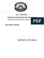 Arsi University: Department of Economics and Management