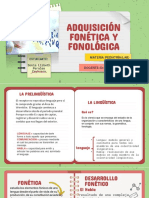 Adquisición Fonética Y Fonológica: Estudiante: Sonia Lizbeth Perales Cayhuara