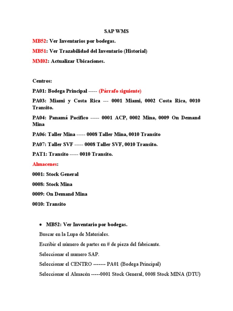 Sap WMS | PDF