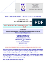 Wes-Gauteng-nuusbrief 2011-08