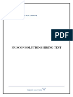 Technical Recruitment Test (FRISCON SOLUTIONS)