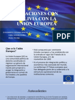 Relaciones Con Bolivia Con La Union Europea