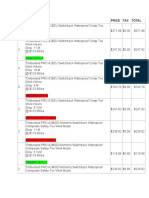 Qty Item Price Tax Total