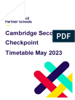 BritishCouncil - PartnerSchools - Lower - Secondary Checkpoint Timetable May 2023