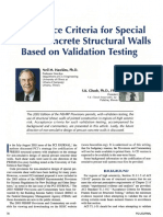 Acceptance Criteria For Special Precast Concrete Structural Walls Based On Validation Testing