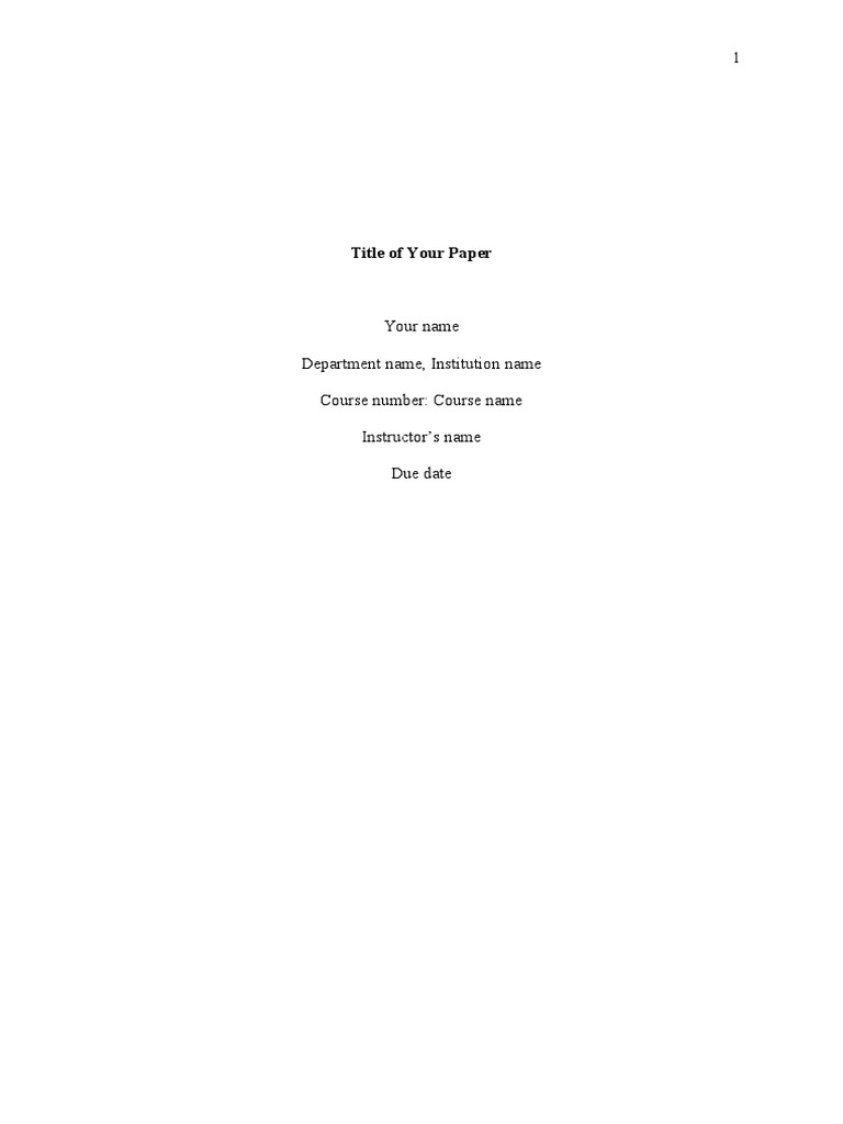 APA 7th Edition Template Student Version PDF