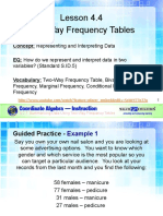 Lesson 4.4 Two-Way Frequency Tables