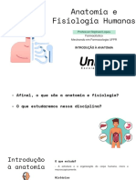 Anatomia e Fisiologia Humanas: Professor Raphael Lopes Farmacêutico Mestrando em Farmacologia UFPR Introdução À Anatomia