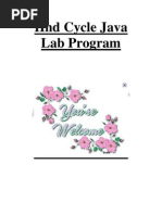 Iind Cycle Java Lab Program