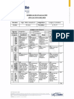 Rúbricas de Evaluación AÑO LECTIVO 2022-2023 Docente: Asignatura: Grado: Paralelos