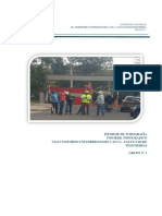 Informe de Topografia Informe Topografico Vias Contorno Universidad Del Cauca - Facultad de Ingenierías Grupo #1