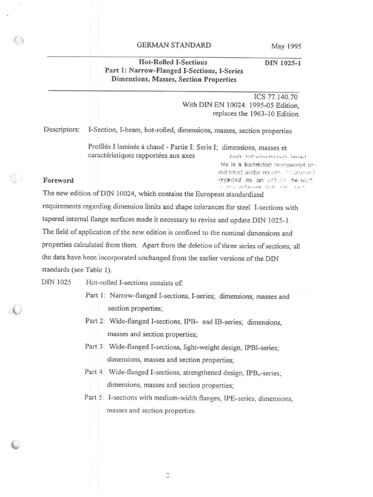 Din 1025-1, e | PDF