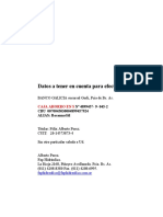 Datos A Tener en Cuenta para Efectuar El Depósito:: BANCO GALICIA Sucursal Gerli, Pcia de Bs. As