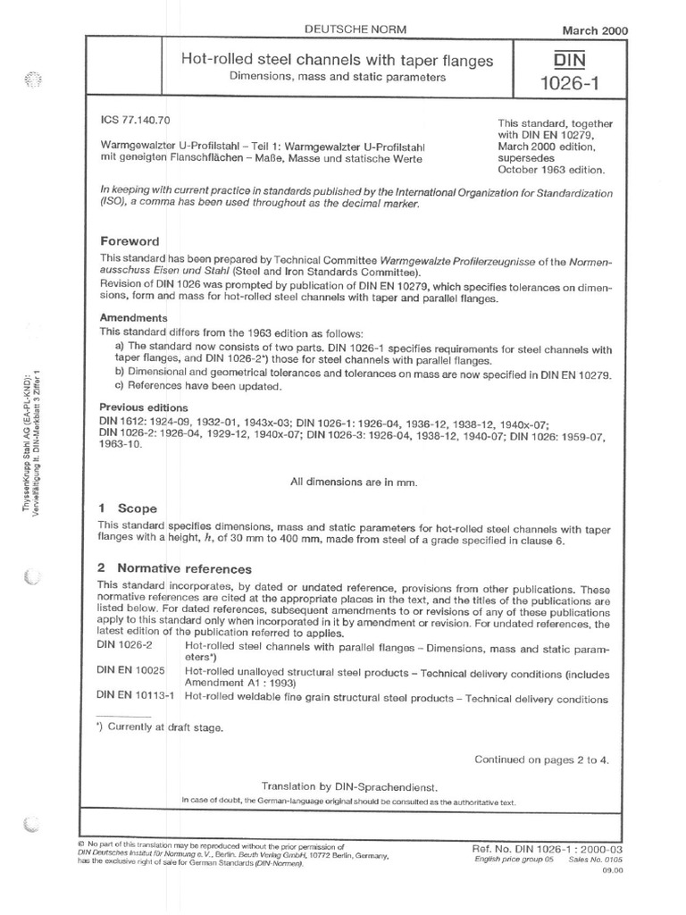 Din 1026-1, e | PDF