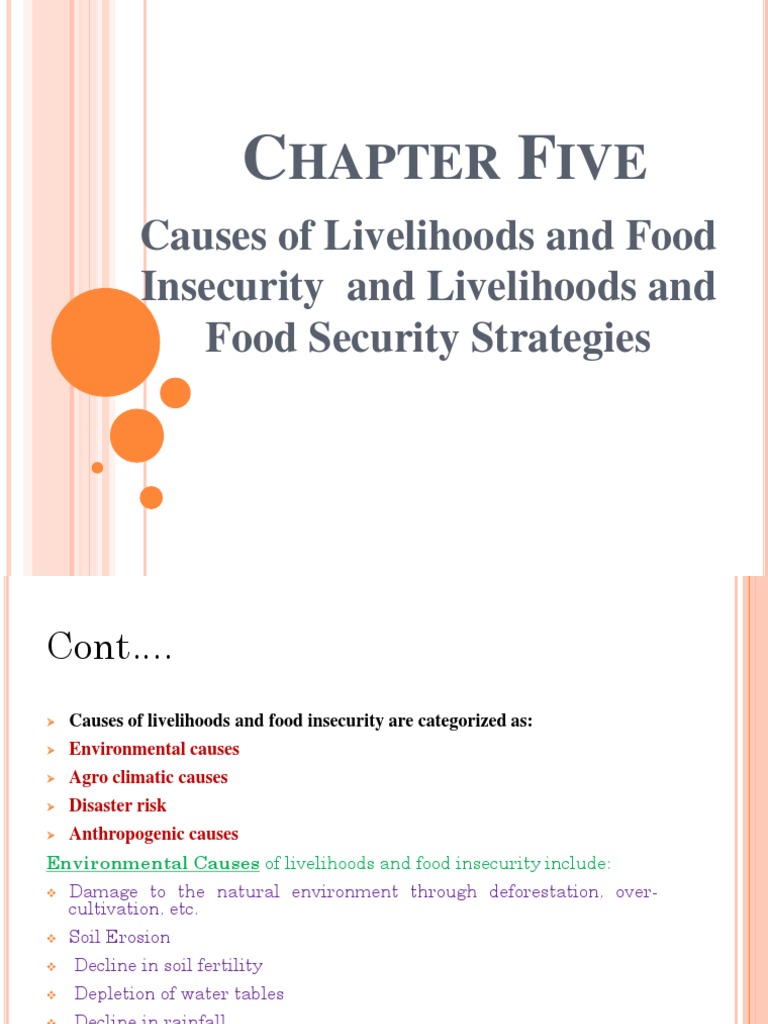 Causes of Food Insecurity and Livelihoods | PDF