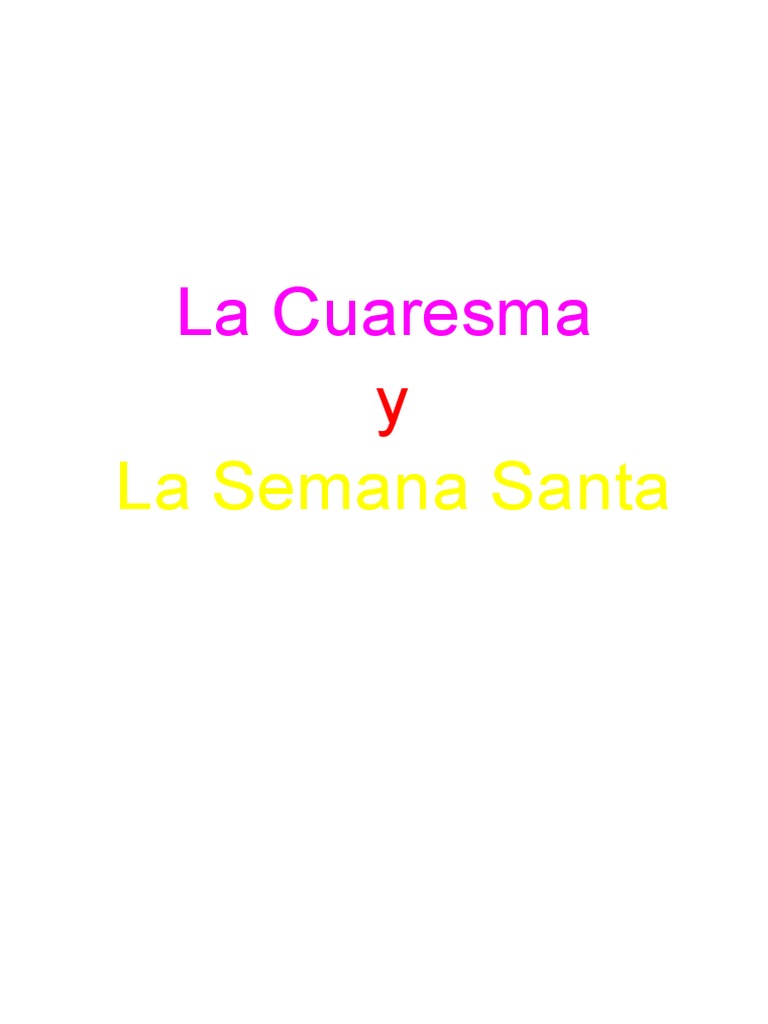 Cuaresma y Semana Santa 2022 | PDF | Prestado | Pascua de Resurrección