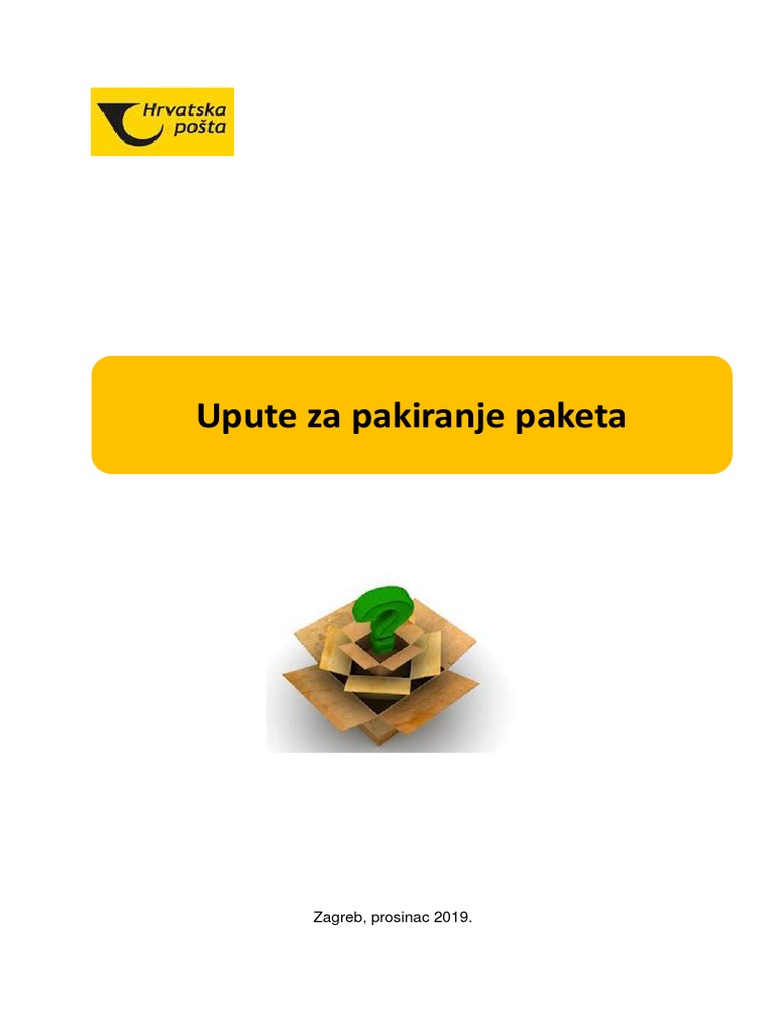 Upute - Za - Pakiranje - Paketa | PDF