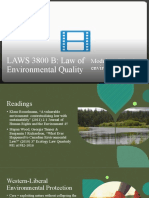 LAWS 3800 B: Law of Environmental Quality
