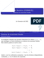 An Alisis Num Erico (ICM840-01) : Sistemas de Ecuaciones Lineales