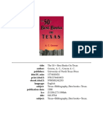 Fifty Plus Best Books On Texas