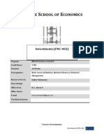 Ahore Chool OF Conomics: Investments (FNC-402)