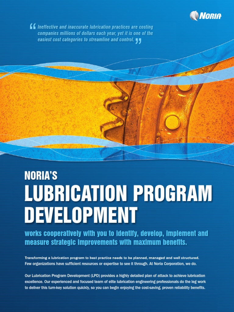 Lubrication Program Development Noria'S PDF Lubricant Benchmarking