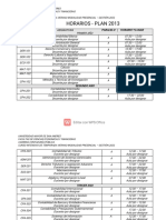 Horarios - Plan 2013