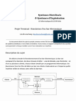 (1 Iversité Systèmes Distribués: Projet Terminal: Simulation D'un Bar Électronique