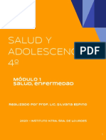 Salud Y Adolescencia 4º: Módulo 1 Salud, Enfermedad