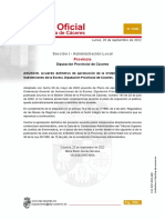 Ordenanza General de Subvenciones de La Excma. Diputación Provincial de Cáceres