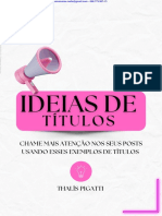 Ideias de Titulos