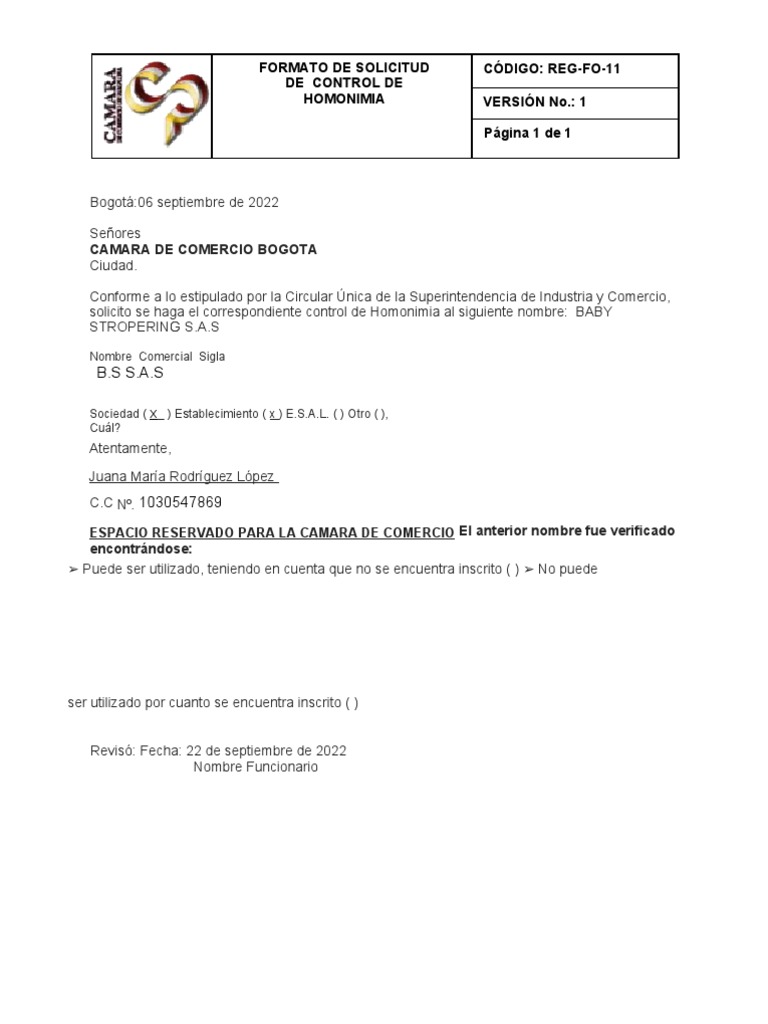 Reg fo 11 formato de solicitud de control de homonimia pdf