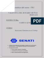 Foro Temático Del Curso - FR1: Nombre: Valentina Del Rosario Muñoz Hernani Instructora: Gabina Quispe Pezo Curso