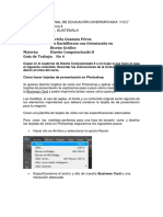 P.E.M Claudia Mariela Guzmán Pérez Grado: 5to Bachillerato Con Orientación en Diseño Gráfico Materia: Diseño Computarizado II Guía de Trabajo: No 4