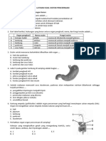 Latihan Soal Sistem Pencernaan