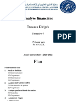 Analyse Financière: Travaux Dirigés