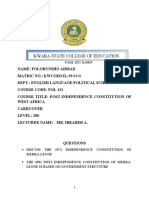 Kwarastatecollegeofeducationpostindependenceconstitution