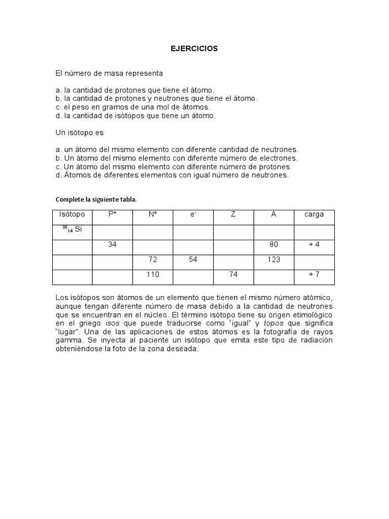 Masa Atomica A Moles