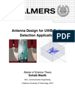 Antenna Design For UWB Radar Detection Application: Sohaib Maalik