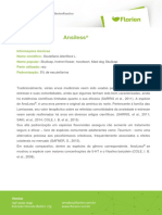 Ansiless ®: Informações Técnicas Nome Científico: Nome Popular: Parte Utilizada: Padronização