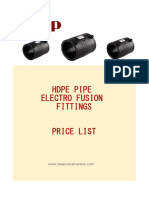 Hdpe Pipe Electro Fusion Fittings Price List