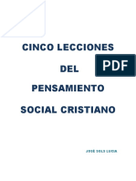 Cinco Lecciones DEL Pensamiento Social Cristiano: José Sols Lucia
