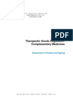 Therapeutic Goods Regulation: Complementary Medicines Auditor General Audit Report No 3