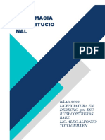Supremacía Constitucio NAL: 08-10-2022 Licenciatura en DERECHO-301-ESC Ruby Contreras Baez Lic. Aldo Alfonso Toto Guillen