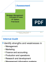 The Internal Assessment: Strategic Management: Concepts & Cases 13 Edition Fred David