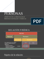 Personas: Atributos de La Personalidad Personas Naturales Y Jurídicas