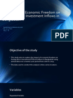 The Impact of Economic Freedom On Foreign Direct Investment Inflows in Bangladesh